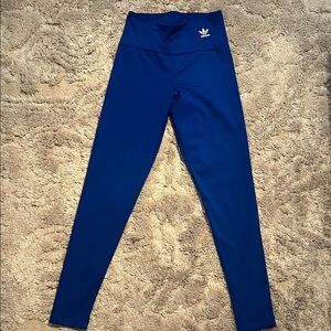 Adidas Women’s Royal Blue Leggings, adidas symbol on the back of legs